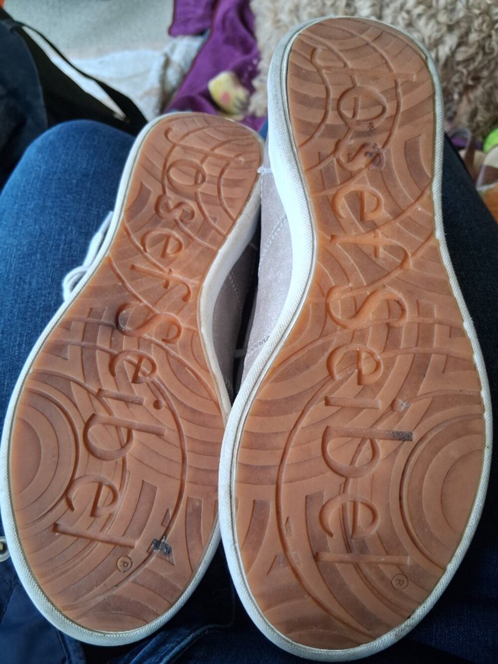 Josef Seibel sneakers rose gold leather upper 38 7 - Picture 4 of 5